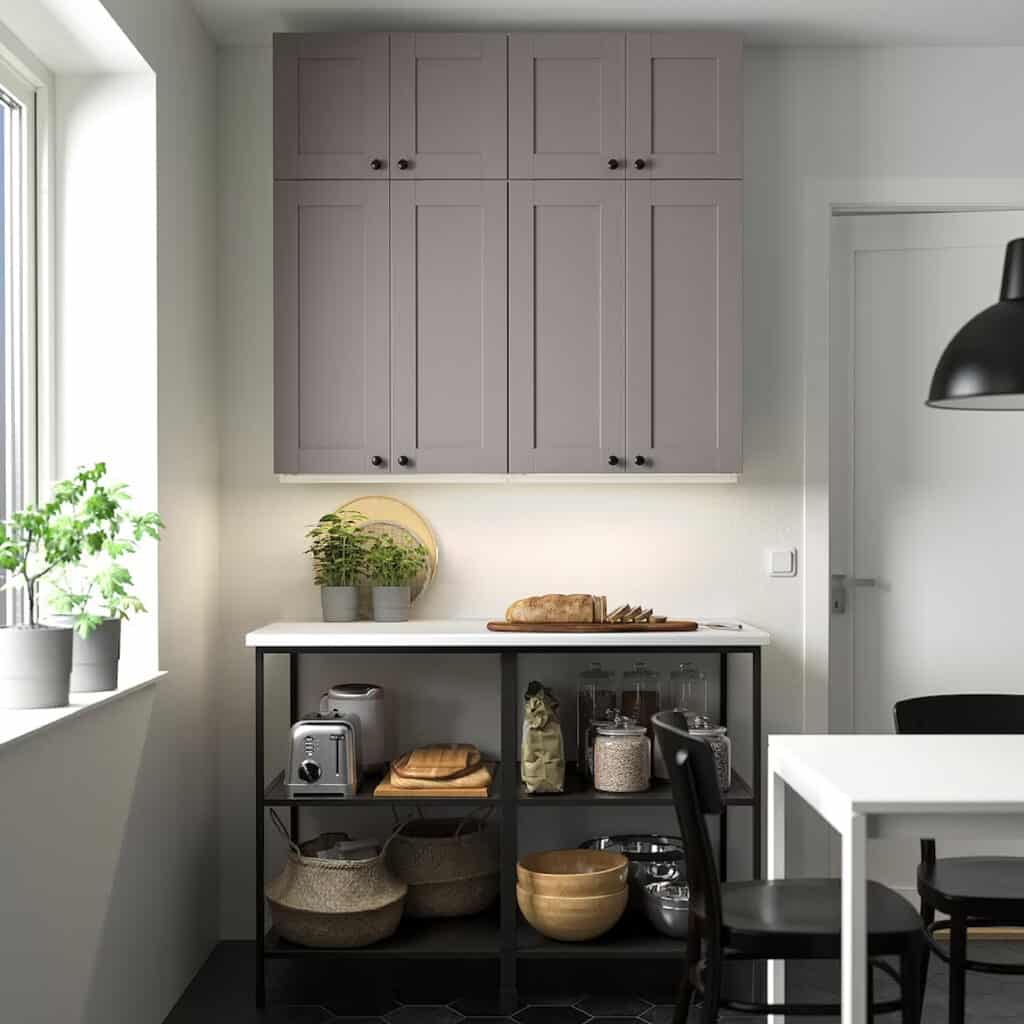 An example of the upper cabinets available in the IKEA Enhet Kitchen Series.