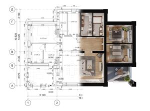 Measuring for Kitchen - Footprint to Overhead 3D Rendering